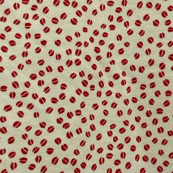 A.P.C. Red and White Coffee Bean 3/4 Sleeve Crewneck Pullover - Picture 3 of 11